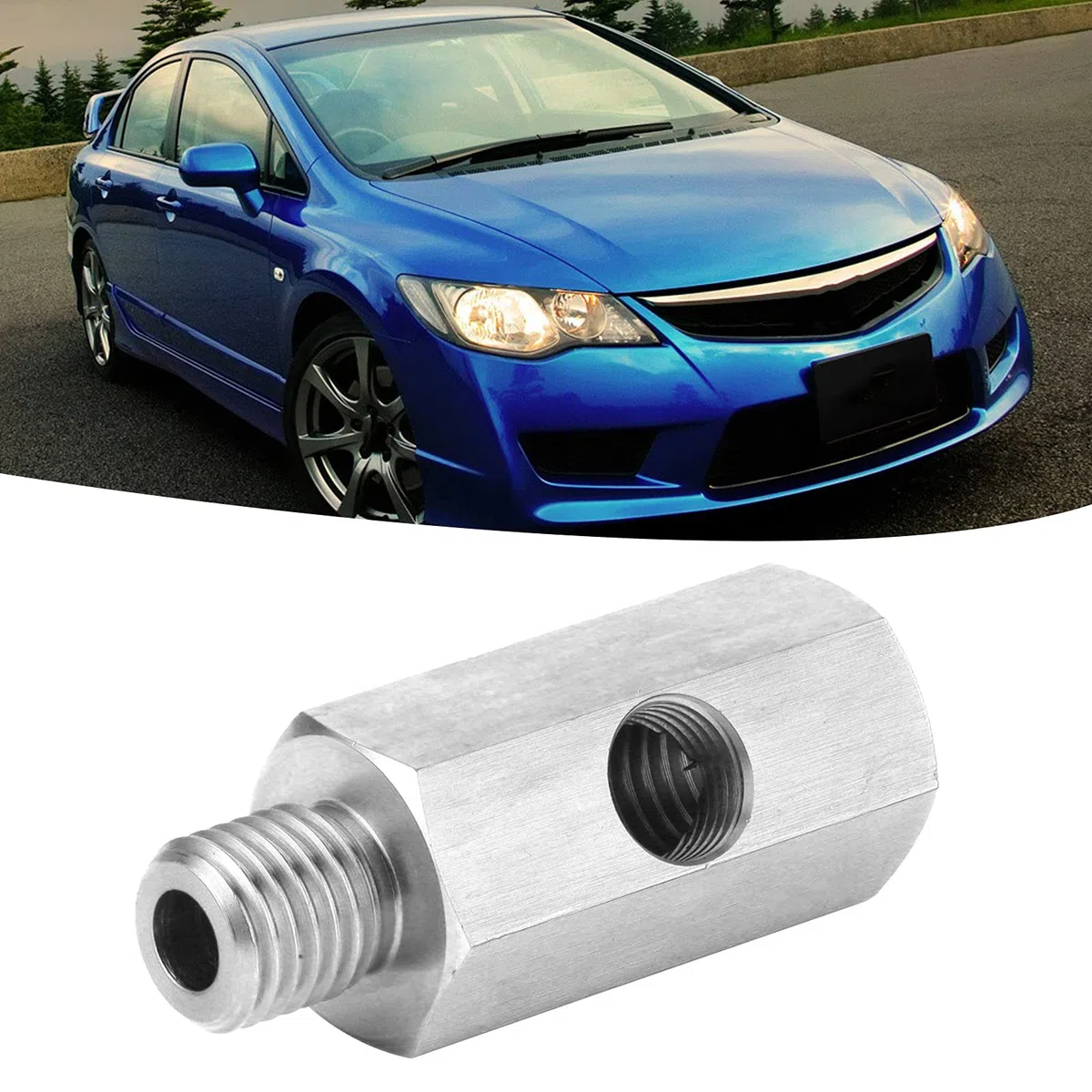 Dioche Conector NPT, adaptador de 1/8 pulgadas (rosca exterior) a M12 x 1,5 (rosca interior) para sensor de presión de aceite turbo, indicador de línea de alimentación, apto para varios modelos