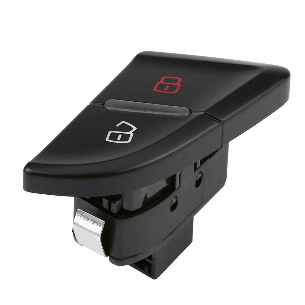 8KD 962 107 Interruptor de bloqueo de la puerta del automóvil Botón de bloqueo central Apto para B8 S4 Allroad S5 RS4 Interruptor de bloqueo central del automóvil Color negro Material A