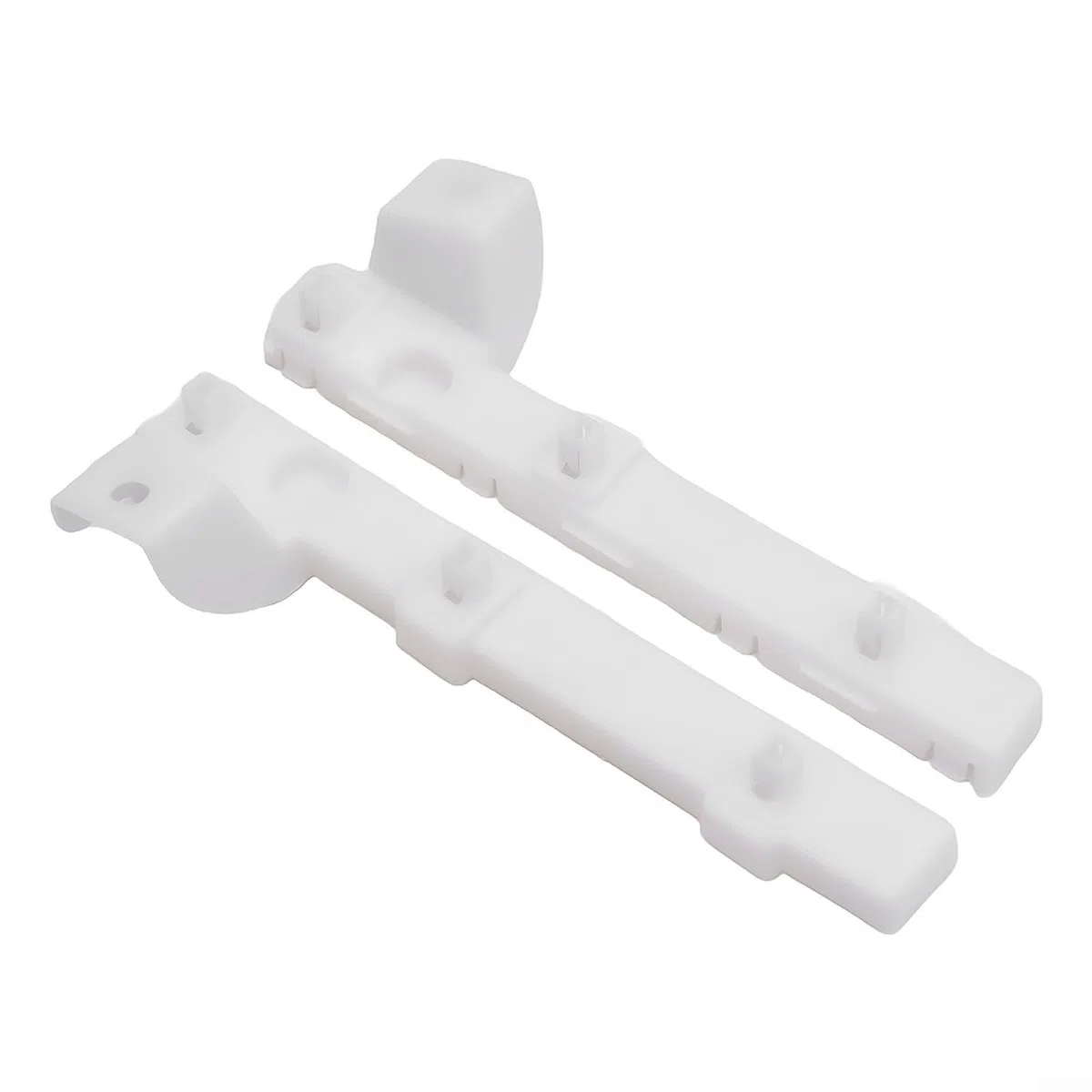 Par de soportes de parachoques delantero Mitsubishi Lancer 2008-2017 compatible con 6400F549 6400F550 plástico izquierdo y derecho blanco