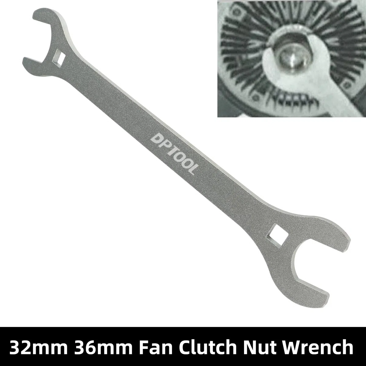 DPTOOL Llave para tuercas de embrague de ventilador automotriz de 32 mm y 36 mm y herramienta de extracción de soporte de polea de bomba de agua compatible con BMW
