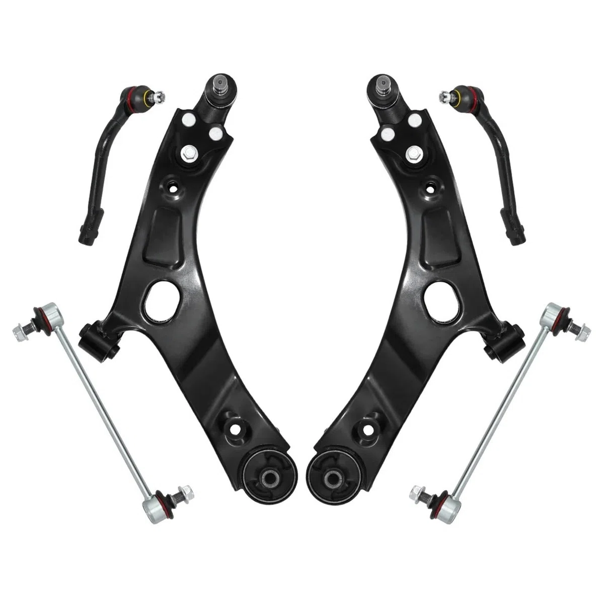 Brazo de control inferior delantero, barra de acoplamiento, 6 piezas, suspensión compatible con Hyundai Tucson, compatible con Kia Sportage 2010 2011 2012 2013