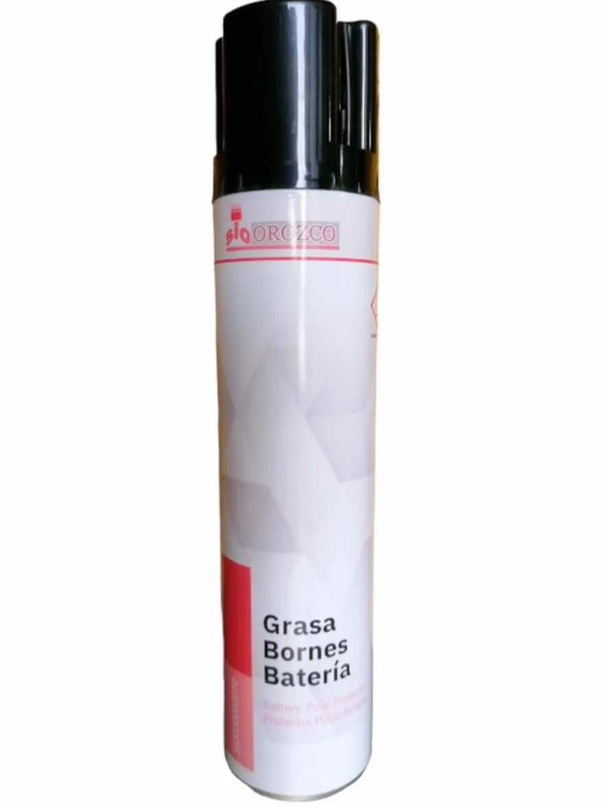 SIO Protector Bornes Batería en Spray 300ml – Grasa Protectora Anticorrosión para Terminales Batería Coche Moto – Protege Contra Sulfatación, Humedad y Óxido – Mantenimiento Sistema Eléctrico