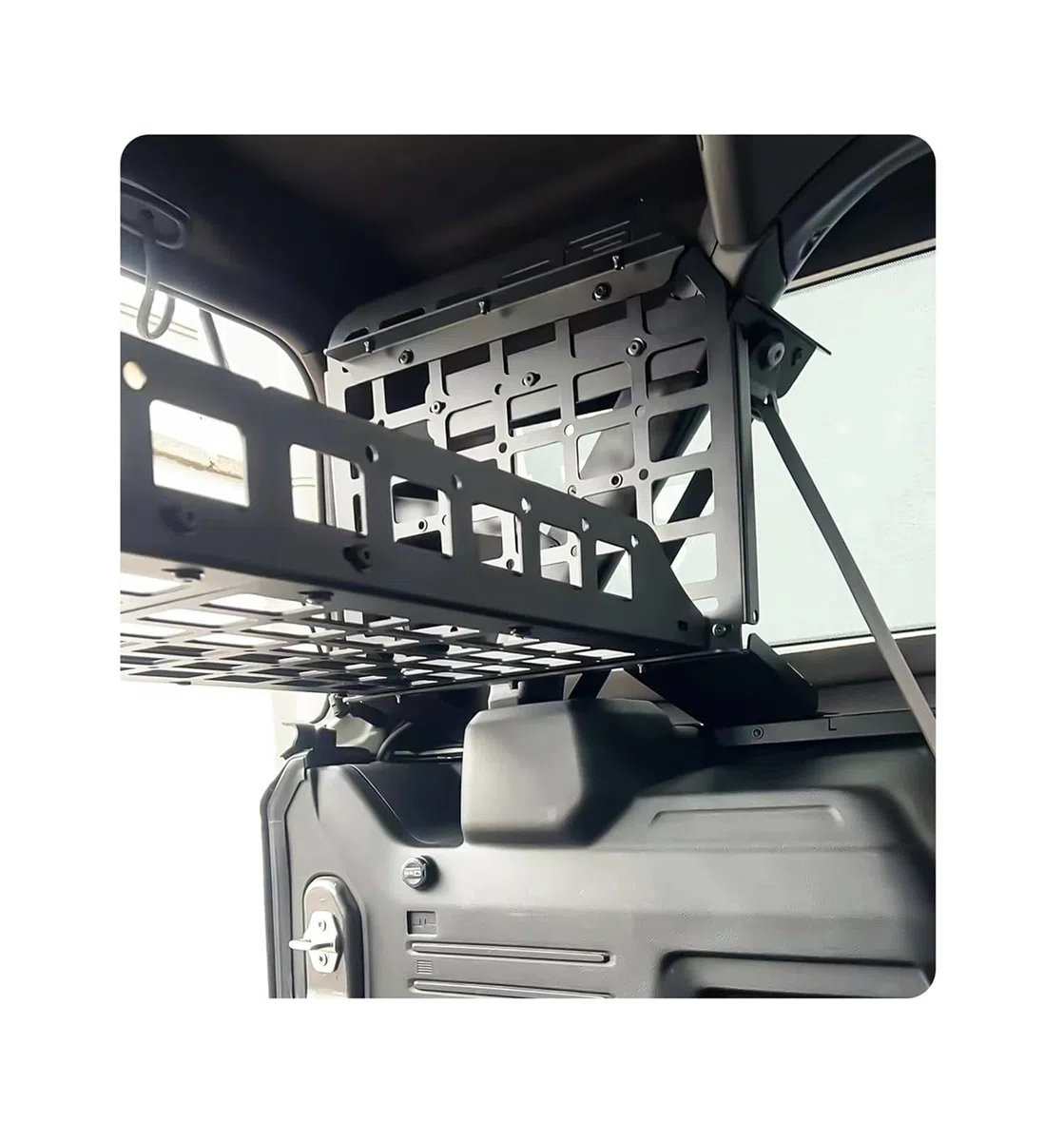 Trasero Cubierta Cargo Cover para Jeep para Wrangler (JL) 4dr Hardtop 2024 2025 Panel Almacenamiento Modular Estante Maletero Portaequipajes Interior
