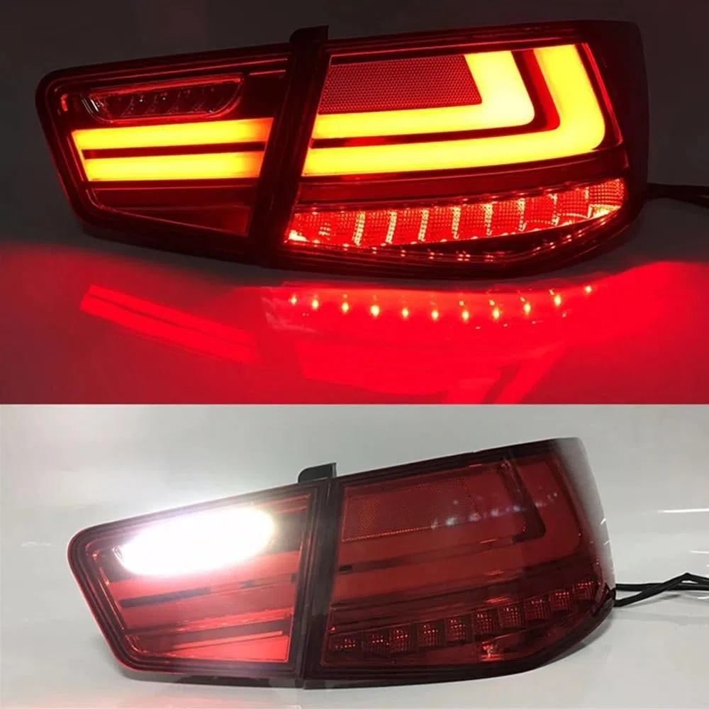 Par Luces Traseras LED Para Kia Para Forte 2009-2012 Circulación Diurna Antiniebla Freno Señal Giro Plug And Play Luces Antiniebla Luz Niebla(Rojo)