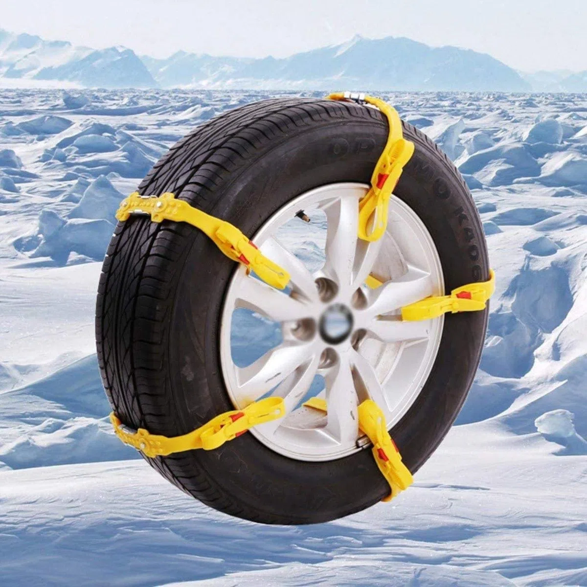 Cadenas de Nieve Antideslizantes Cadenas de Nieve fáciles de Montar para neumáticos Cadenas portátiles de tracción de Emergencia para neumáticos de Nieve para automóviles Universal