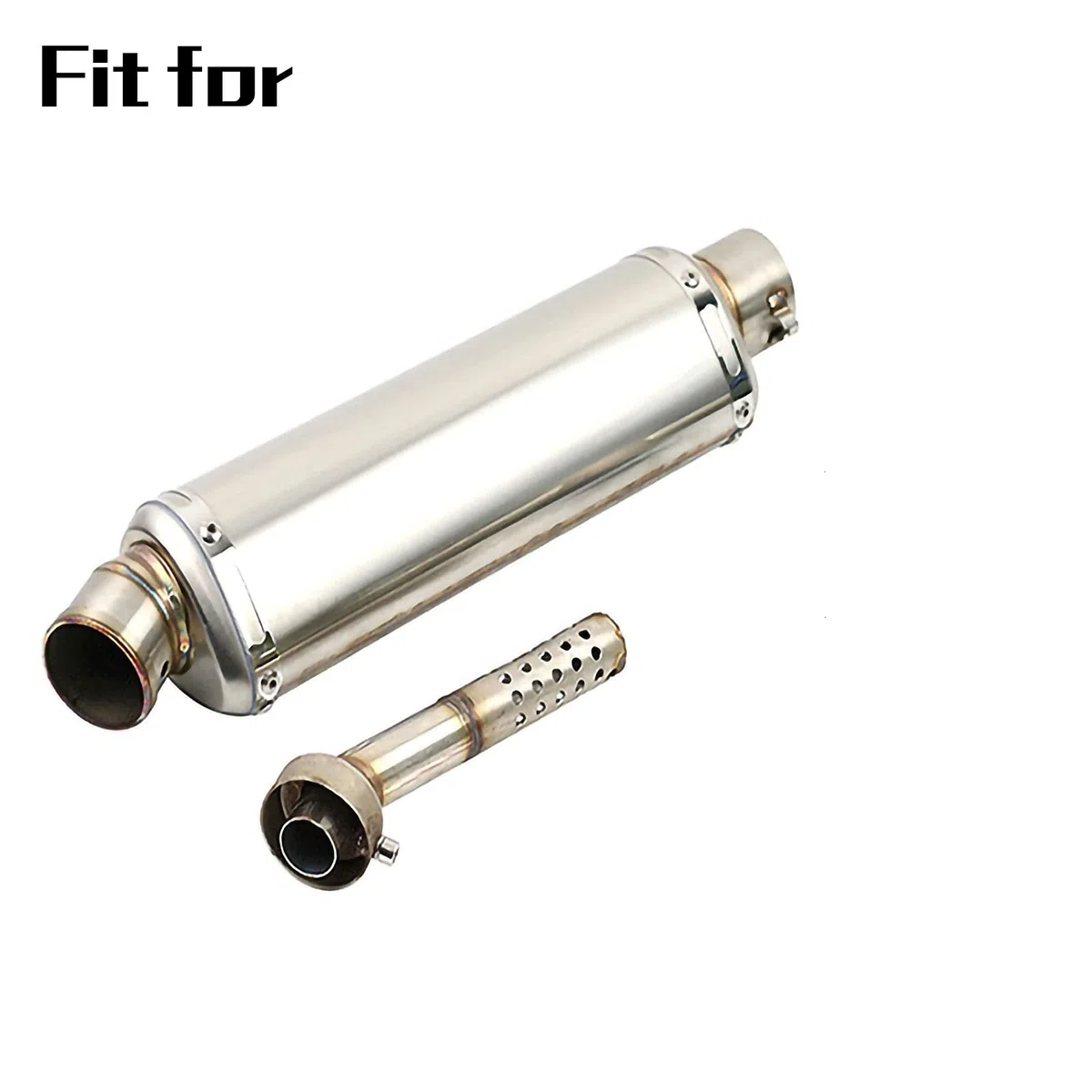 Andux Zone - Silenciador para tubo de escape de motocicleta 48 mm. Silenciador desmontable y ajustable XSQ-01