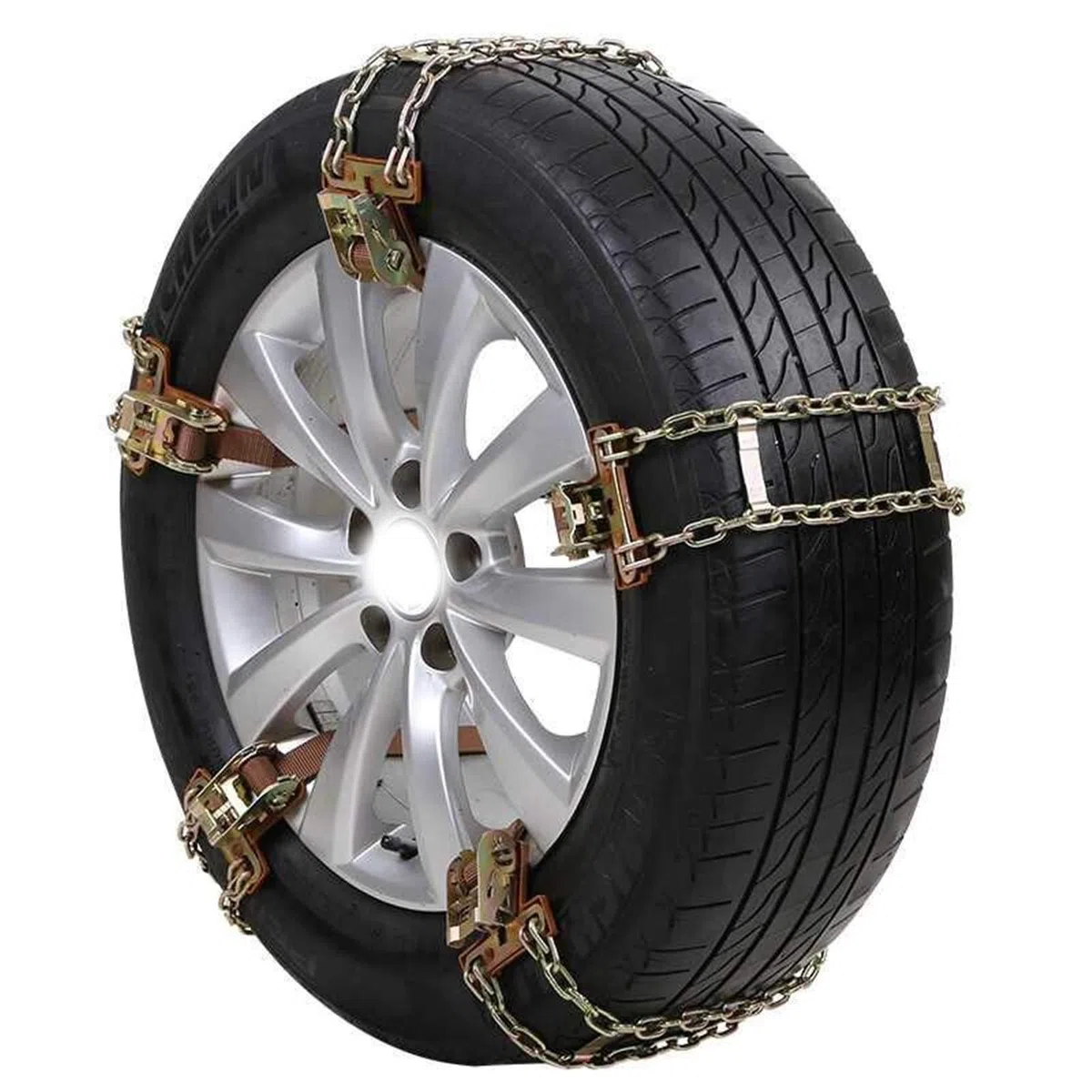 Cadena de Nieve para automóvil, llanta de Rueda, Cadenas Antideslizantes para Nieve para automóvil, camión, SUV, Emergencia, Invierno, 1X Universal (Color: S)