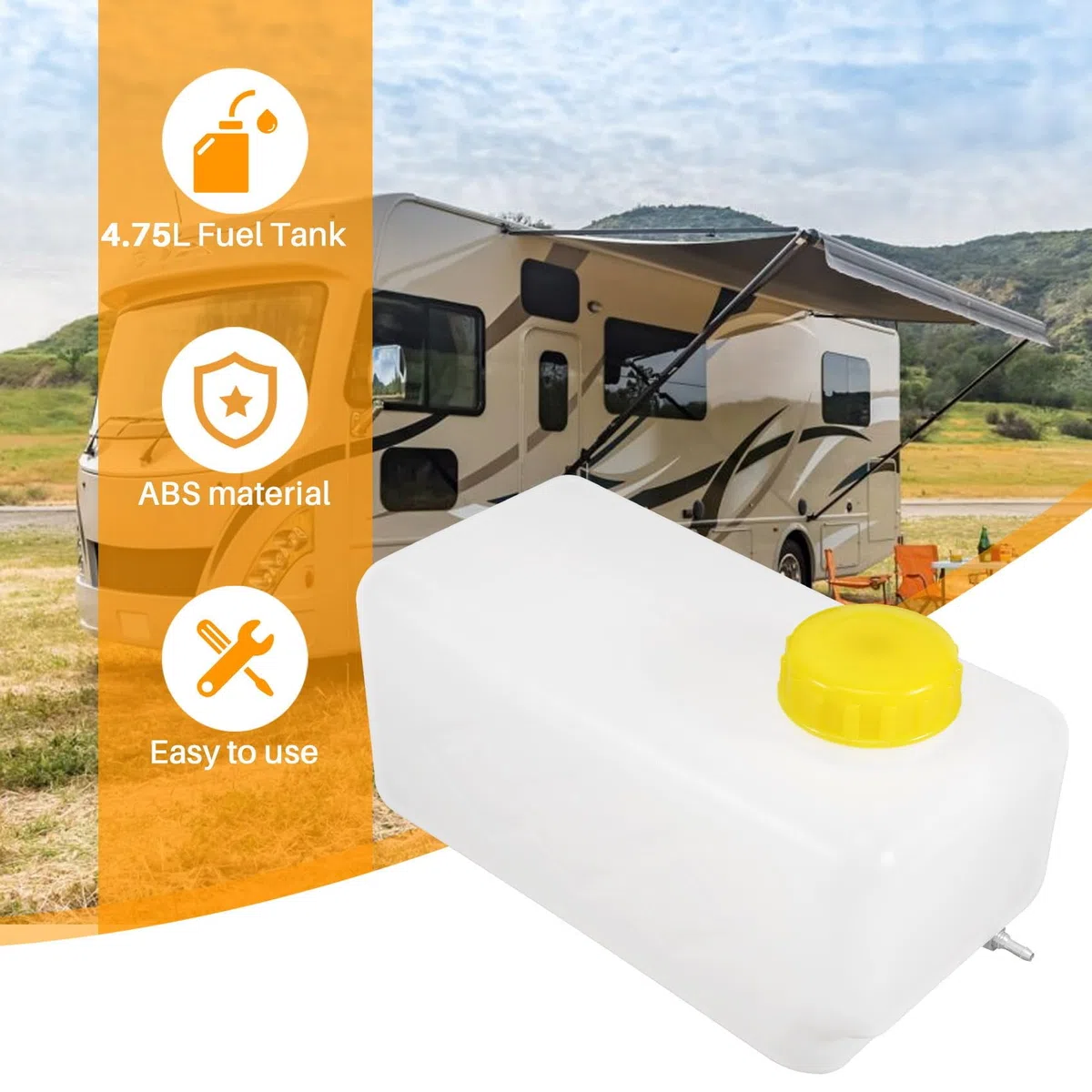 5.5L PláStico Calentador de Estacionamiento de Aire Tanque de Combustible Gasolina Almacenamiento de Aceite para Caravana Camiones Tanque Gasolina Aceite Combustible