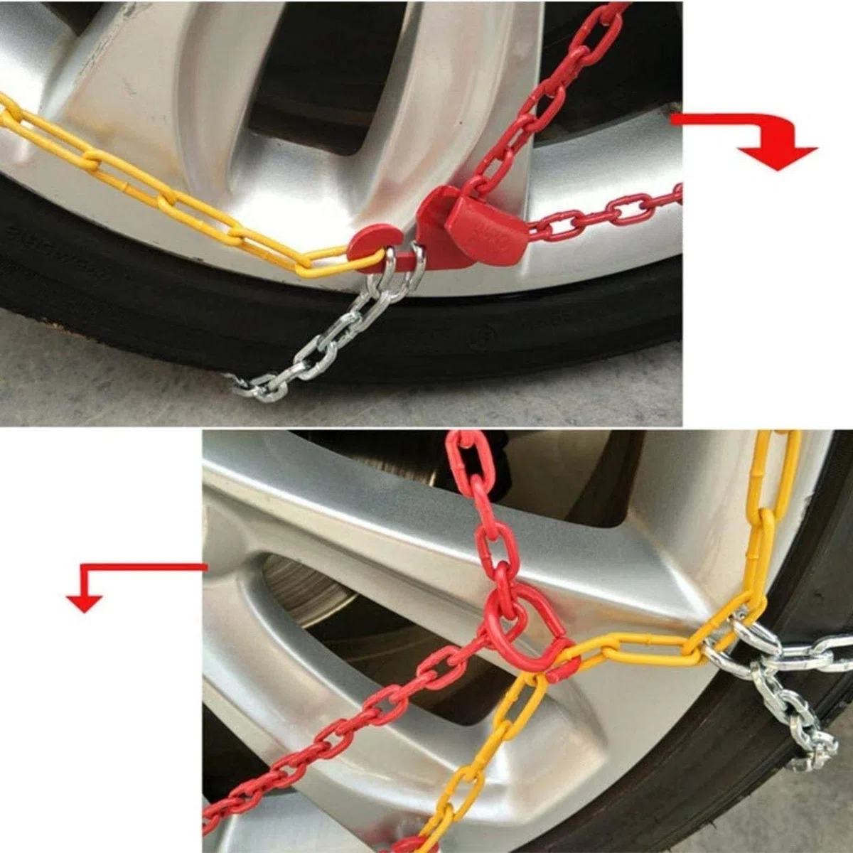 Cadenas para Nieve, Cadena de tracción para neumáticos, Cadena Antideslizante para Coche, Cadena Antideslizante para neumáticos para Nieve, Cadena Antideslizante de aleación, Caden