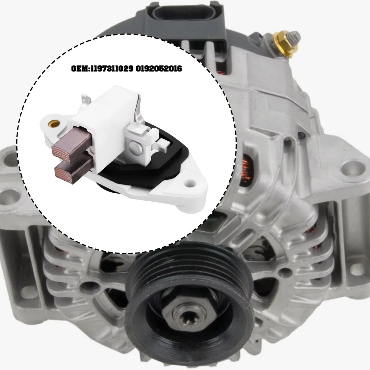 ECSiNG Regulador de generador de alternador de 12 V 1197311029 0192052016 compatible con generadores Bosch para vehículos relacionados