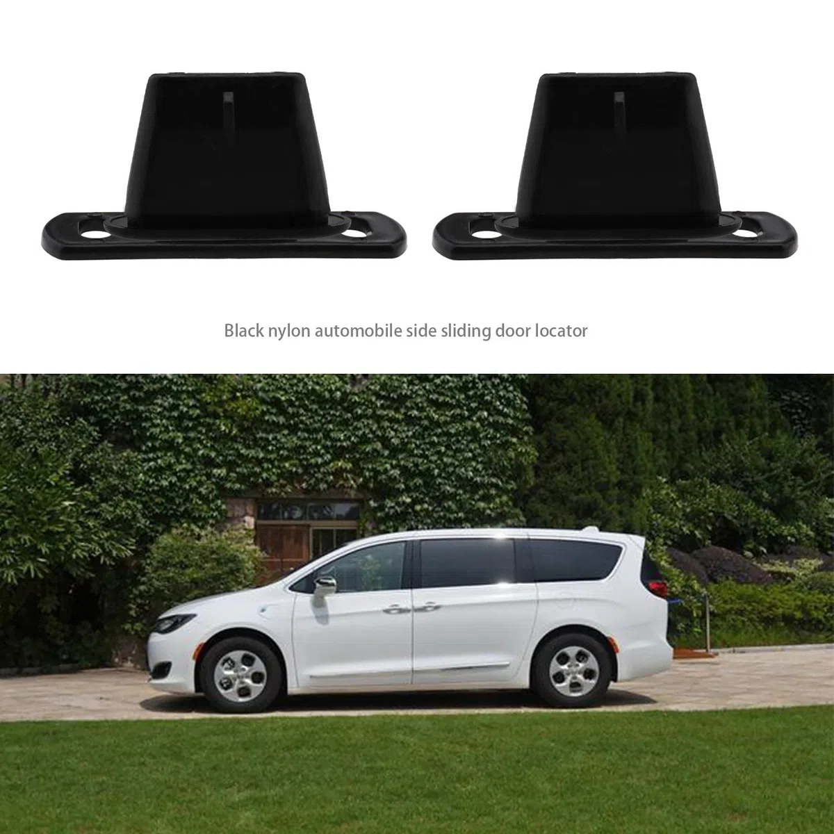 Juego de 2 localizadores de puerta corredera lateral para coche, guía de vehículo y pasador de nailon 904637 904645 1487798080, Compatible con Fiat Scudo 1995-2006