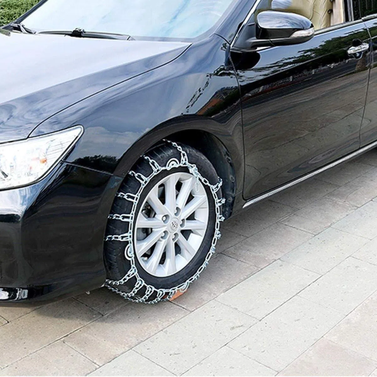 Cadenas para la Nieve - Llantas para Autos Resistentes a la corrosión Cadena para Llantas Antideslizantes Invierno General Cadena de Espesamiento de Emergencia fácil de Instalar Ad