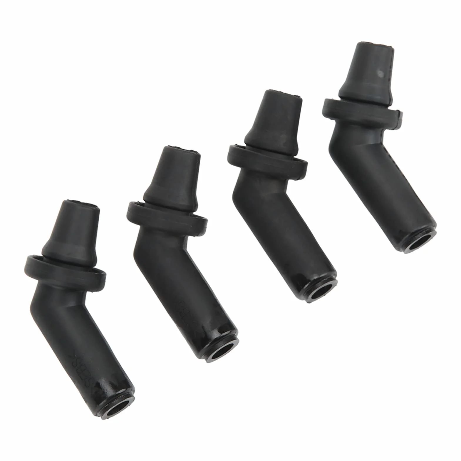 KIMISS Conector de Manguera de Tubo de Drenaje de Agua para Techo Solar, 4 Piezas Conector de Tubo de Drenaje de Techo Solar EEH500100 Reemplazo de Goma Negra para Range Rover Sport LR3 LR4