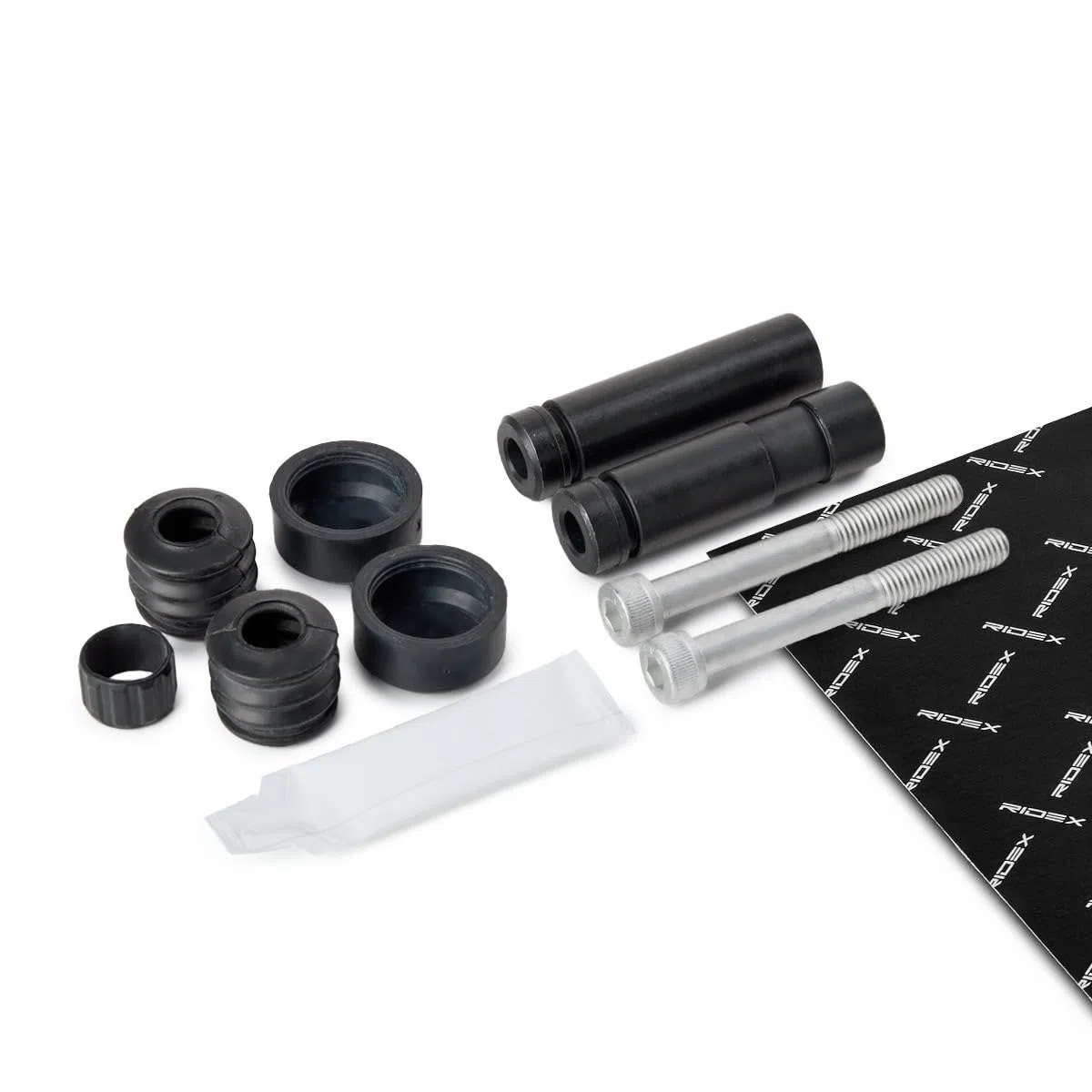 RIDEX 1165G0199 Juego de casquillos guía pinza de freno Trasero Delantero con pernos Compatible con MERCEDES-BENZ VITO Furgón W447
