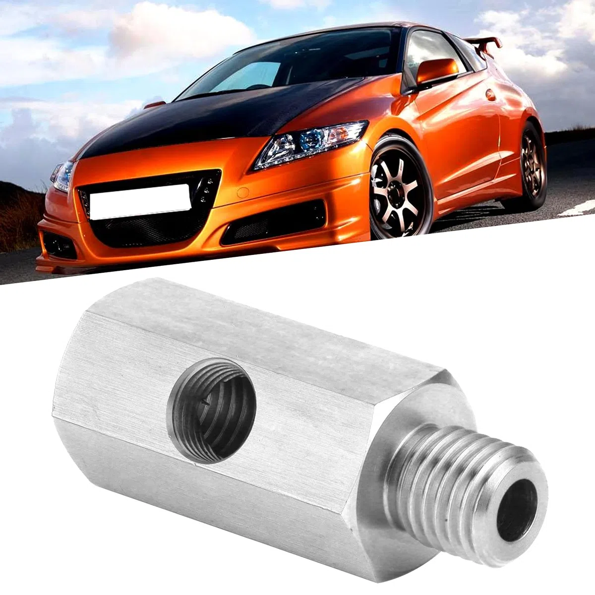 Dioche Conector NPT, adaptador de 1/8 pulgadas (rosca exterior) a M12 x 1,5 (rosca interior) para sensor de presión de aceite turbo, indicador de línea de alimentación, apto para varios modelos
