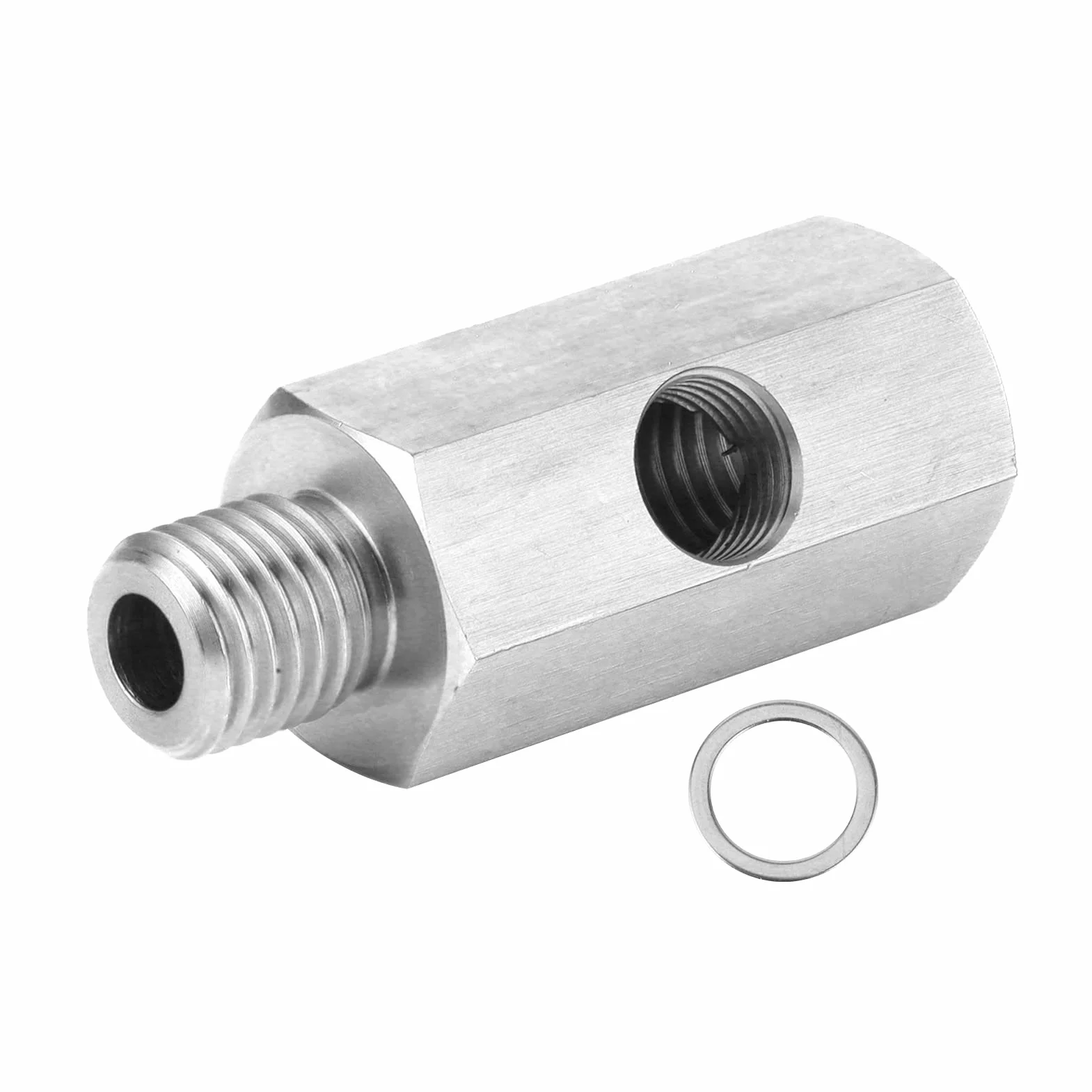 Dioche Conector NPT, adaptador de 1/8 pulgadas (rosca exterior) a M12 x 1,5 (rosca interior) para sensor de presión de aceite turbo, indicador de línea de alimentación, apto para varios modelos