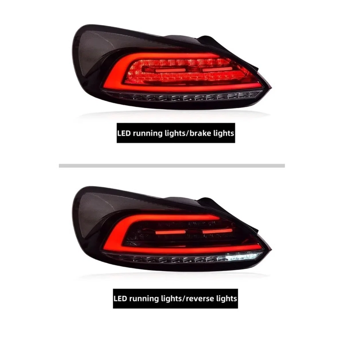 Luz Trasera Estilo Para VW 2009-2014 Conjunto Luces Traseras Marcha Accesorios Giro Freno Para Automóvil(RED)