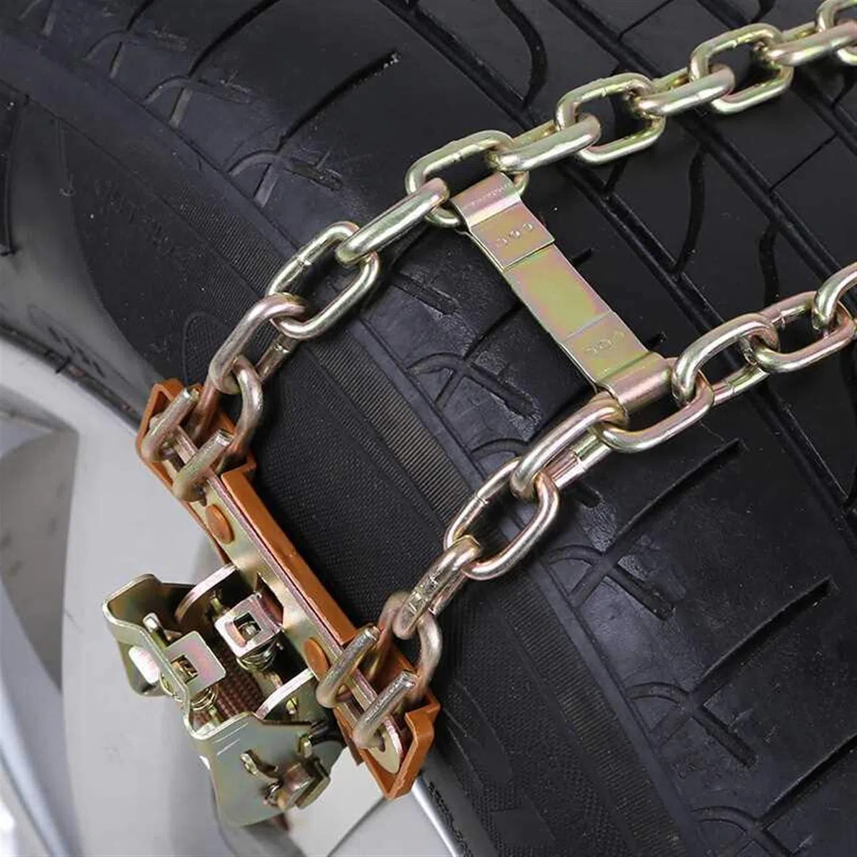 Cadena de Nieve para automóvil, llanta de Rueda, Cadenas Antideslizantes para Nieve para automóvil, camión, SUV, Emergencia, Invierno, 1X Universal (Color: S)