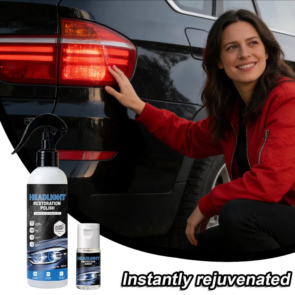 Genérico Kit Restauración Faros - 180ml Headlight Cleaner | Líquido Duradero Headlight Cleaner and Restorer Kit - Reparación Visibilidad Automotriz | Auto Motocicleta Garaje Taller Viaje Conducción