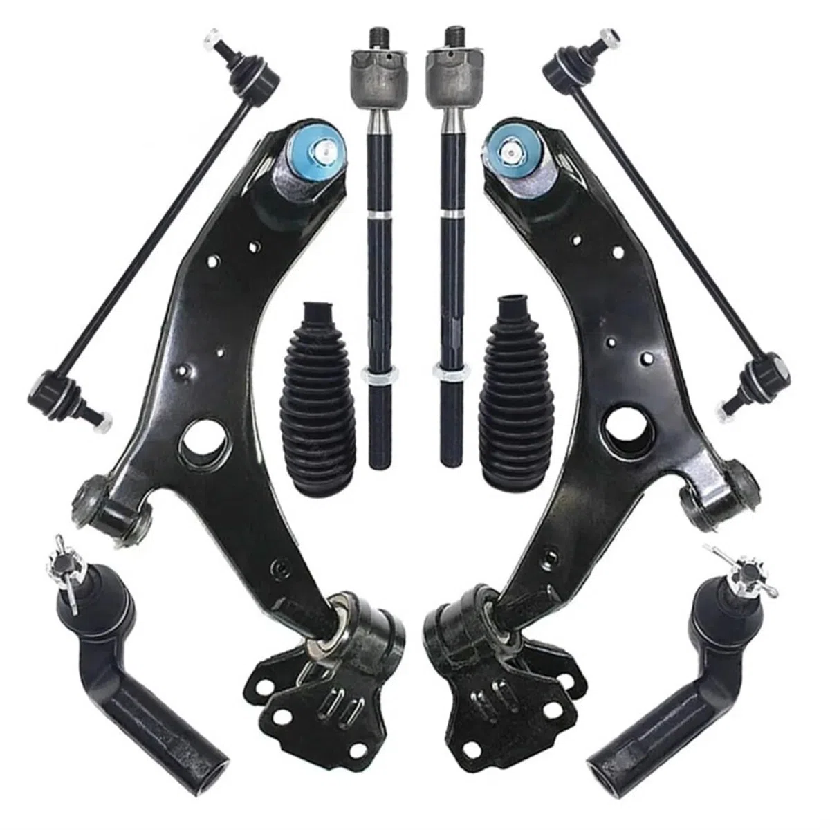 Conjunto de rótula de brazo de control inferior delantero, enlaces de extremo de barra de acoplamiento, suspensión de fuelle compatible con Mazda 3 2010 2011 2012 2013