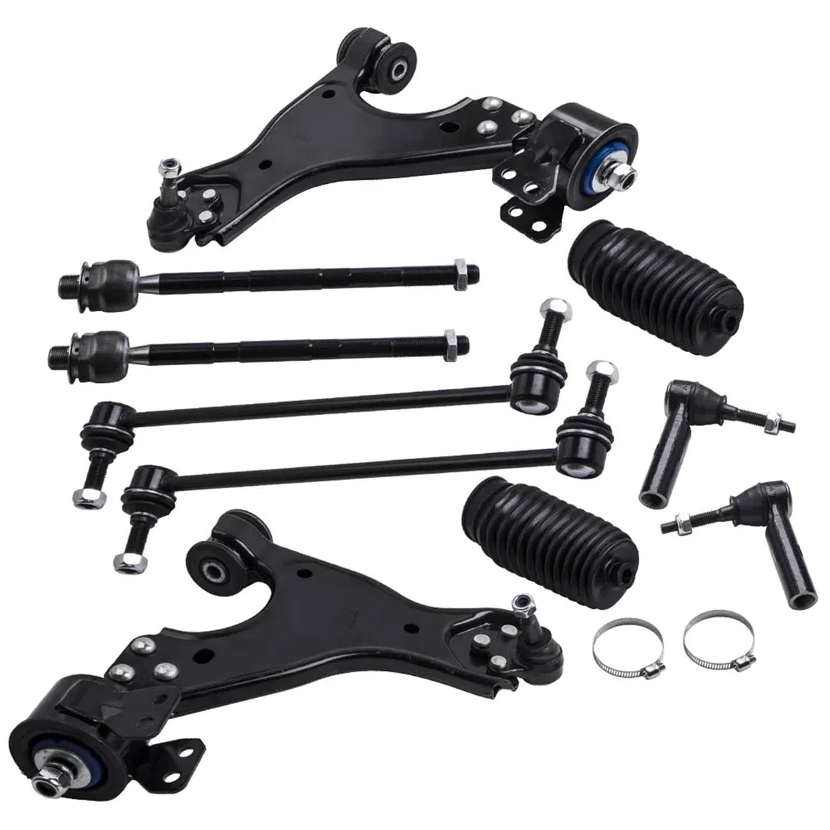 12 kits de suspensión delantera, brazos de control, rótulas y extremos de barra de acoplamiento compatibles con Acadia 2007-2015