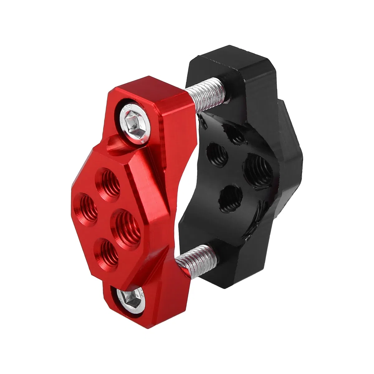 Motoforti 17 a 32mm Manillar Abrazadera para Motocicleta Sportbike Negro Rojo