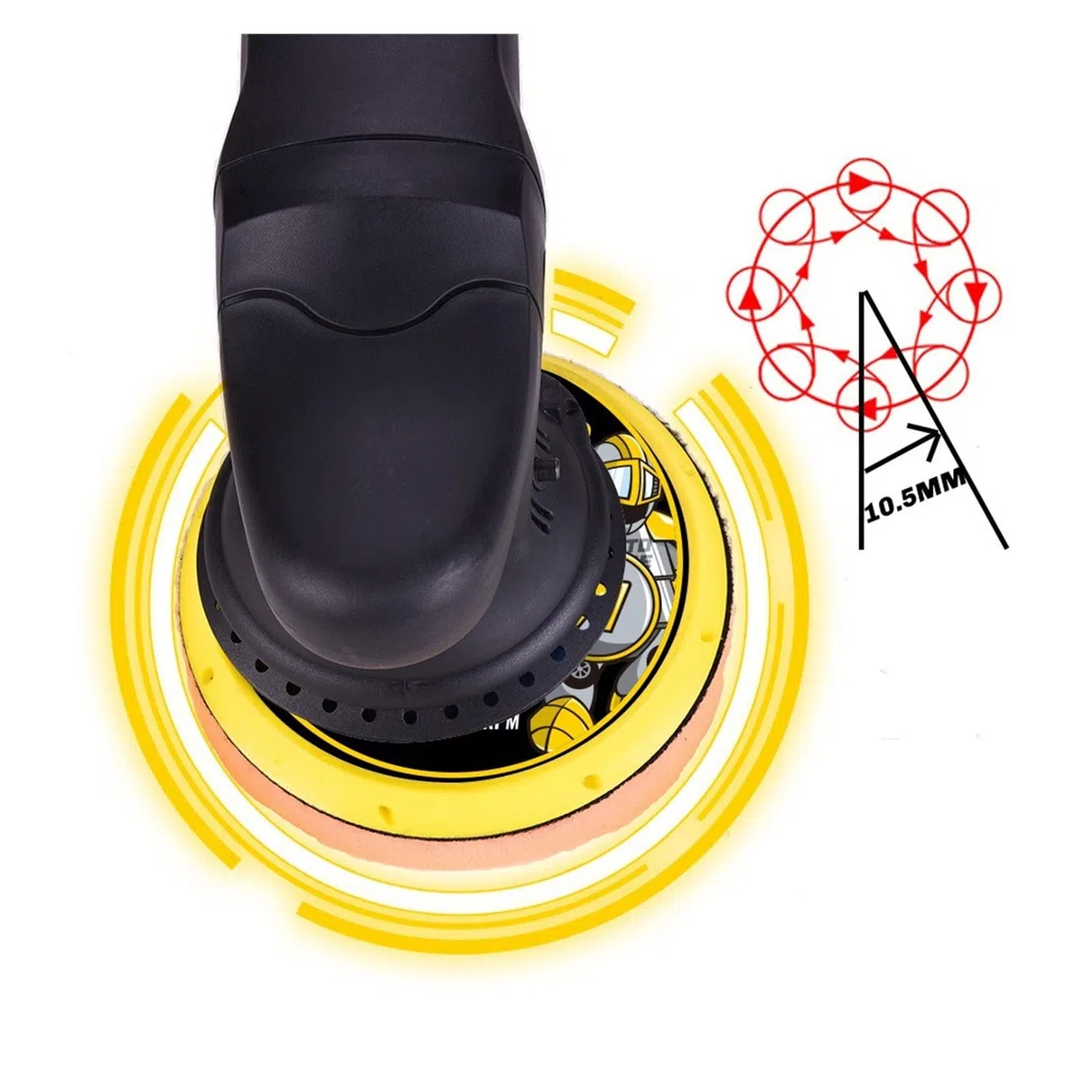 pulidora 700W Máquina pulidora de automóviles 6 Pulgadas 21 mm Random Orbit DA Pulidora Profesional 150 mm Amortiguador de Doble acción Máquina de Cera para pulir automóviles Limpieza de automóviles