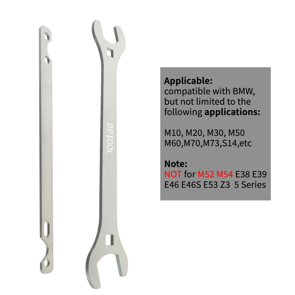 DPTOOL Llave para tuercas de embrague de ventilador automotriz de 32 mm y 36 mm y herramienta de extracción de soporte de polea de bomba de agua compatible con BMW