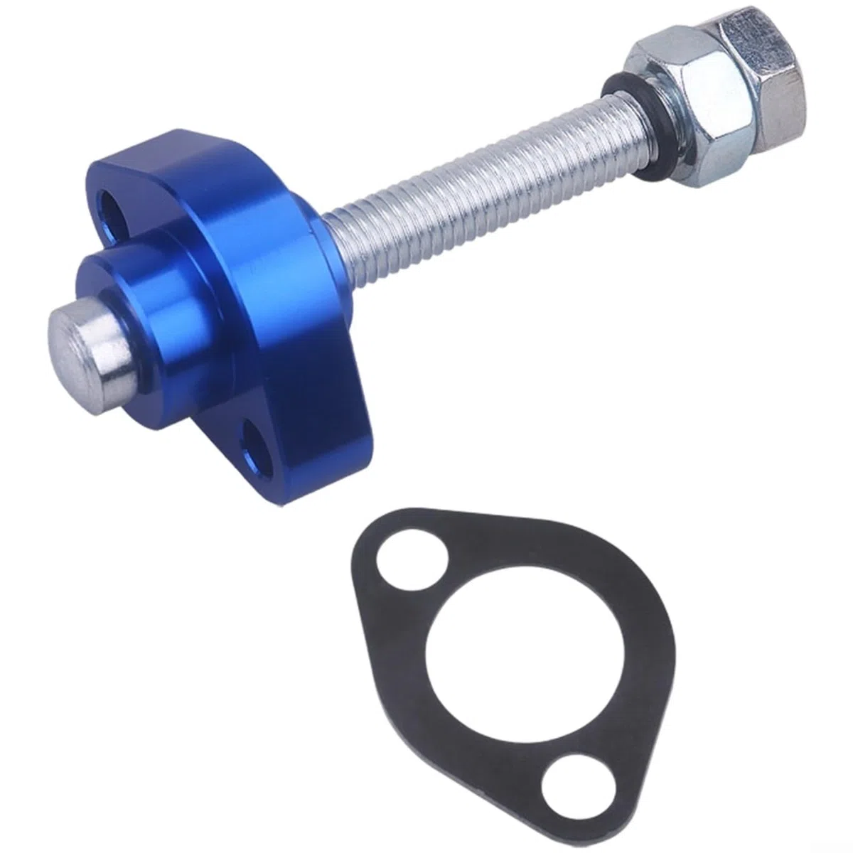 Tensor de cadena de leva manual para Honda CBR600F F3 F4 F4i CBR900RR VTR1000 CB600F TRX250 ATC Aleación de aluminio Herramienta de sincronización ajustable Rojo Negro Plata Azul (negro)