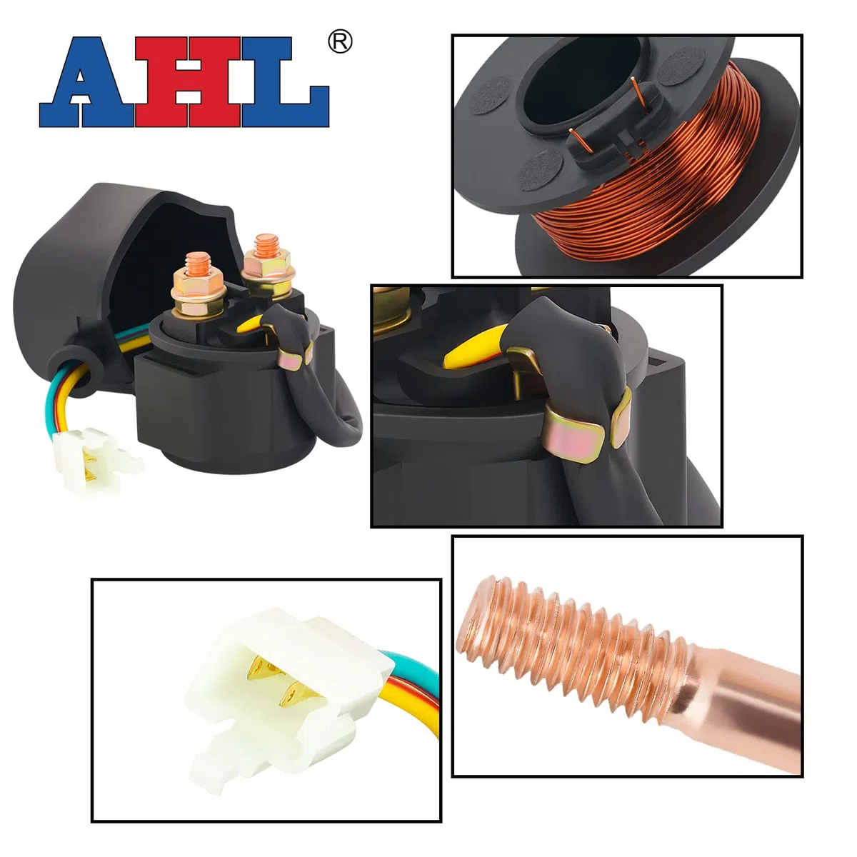 AHL- Motocicleta Solenoide Relé De Arranque para POLARIS SAWTOOTH 200 QUAD 2006 2007 ATV