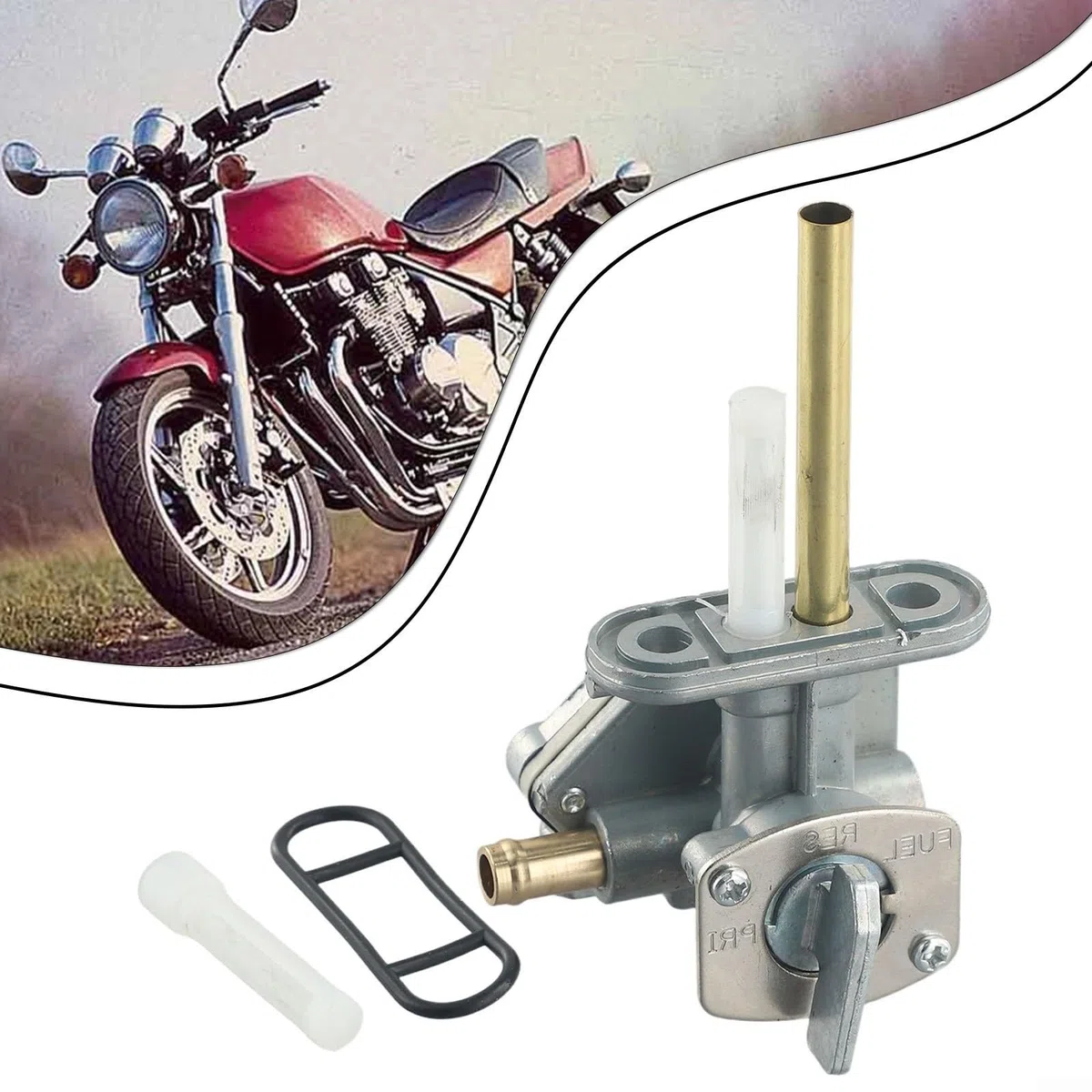 Llave de gasolina de combustible, para EN500 para Vulcan 500 1996-2009, ZR750 para ZEPHYR 1991-2006, ZR400 ZRX 1994-2008, reemplaza 51023-1267, interruptor de válvula de gas de aleación de