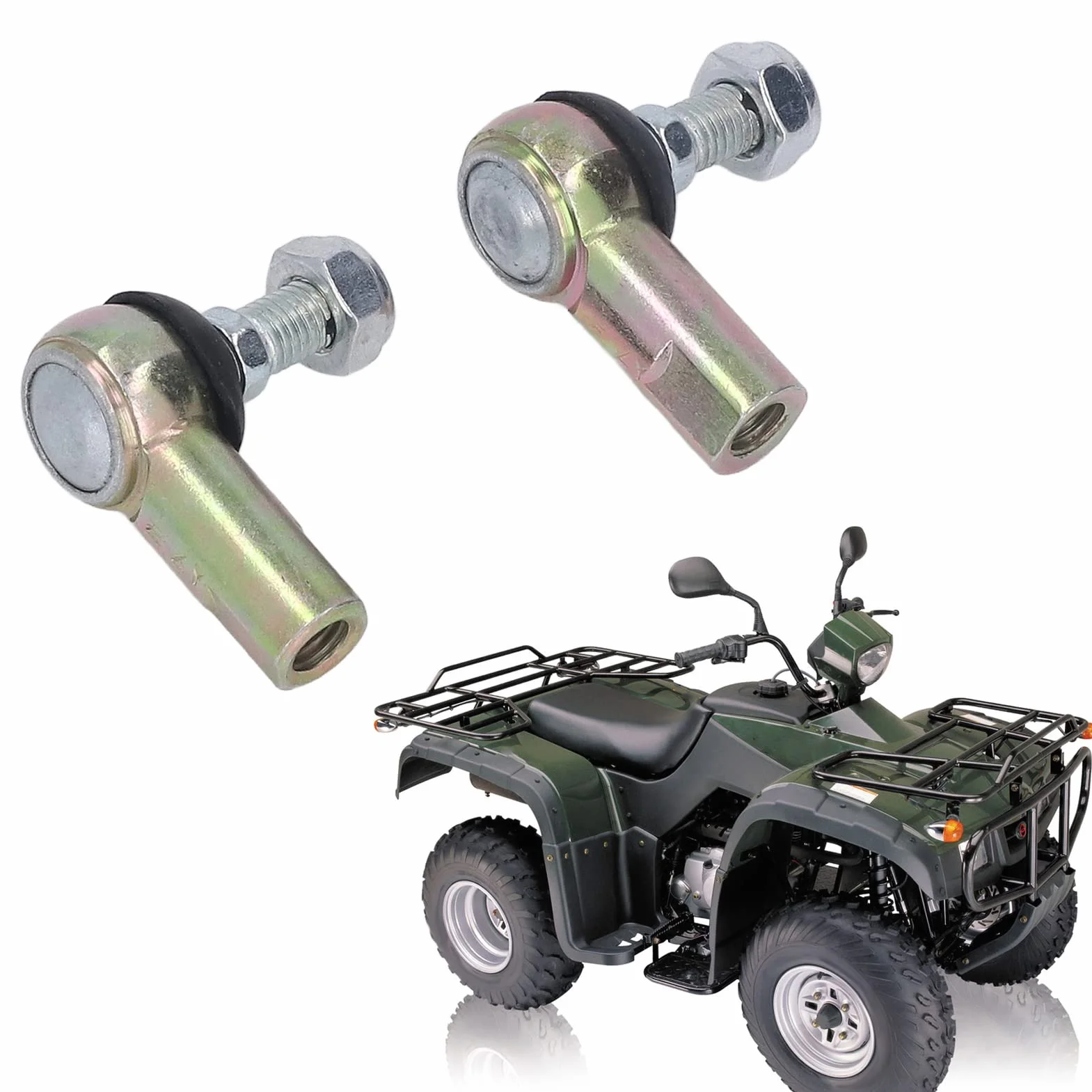 Conjunto de punta de biela de dirección M10 10 mm para ATV Scooter Karting Motocross con rótula de barra estabilizadora - Diseño durable y resistente para deportes extremos