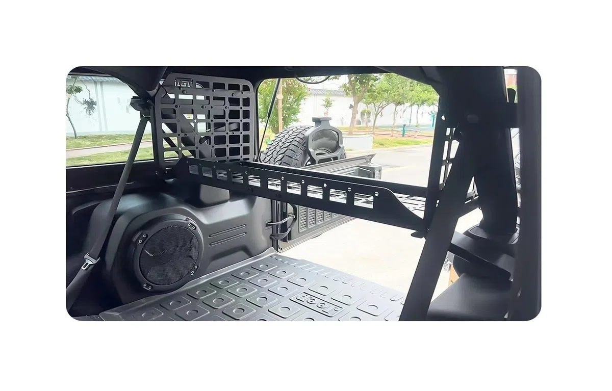 Trasero Cubierta Cargo Cover para Jeep para Wrangler (JL) 4dr Hardtop 2024 2025 Panel Almacenamiento Modular Estante Maletero Portaequipajes Interior