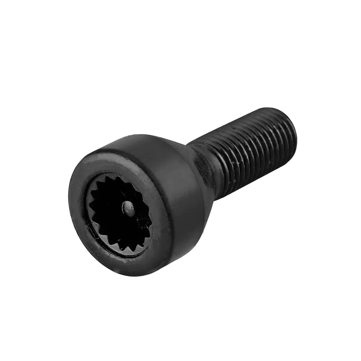 Justech 4 Pcs M12*1.5 Juego de Pernos de Rueda de Acero al Carbono Negro y Tuerca de Seguridad con Llave para E46 E87 E90 E60 36136786419/36131180882/36136764057