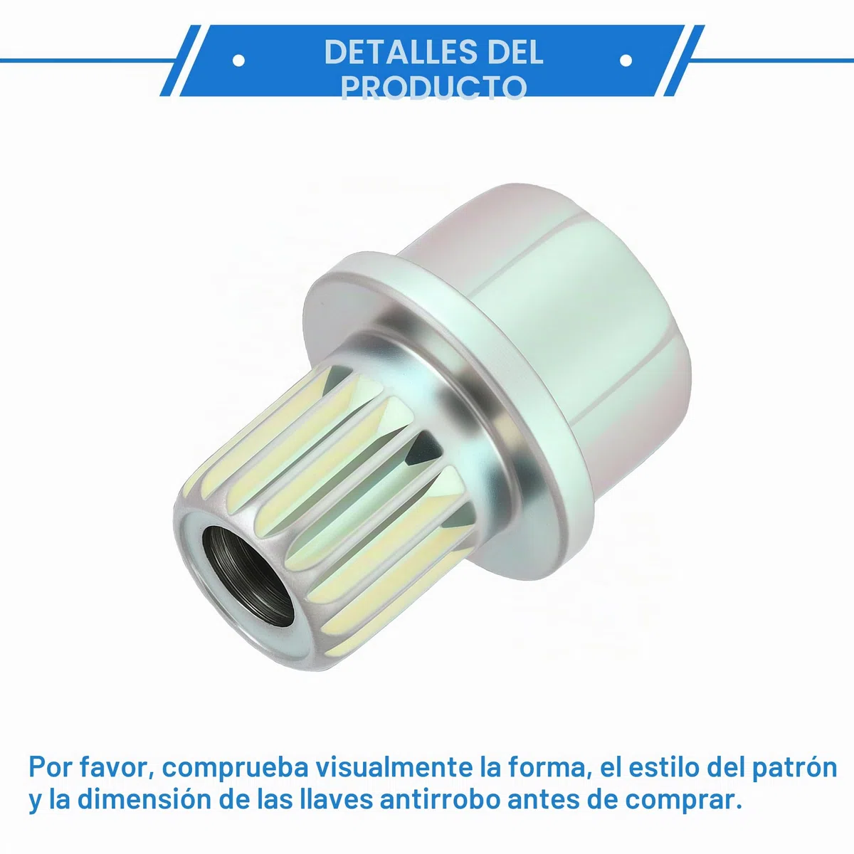 Tuerca De Seguridad Para Rueda Para BMW 33/17Pt 1pc | Para BMW, Tono Plateado, 33/17PT, Altura 30mm, Diámetro Exterior 15mm, Diámetro Interior 7.5mm, Torque Máximo 120Nm
