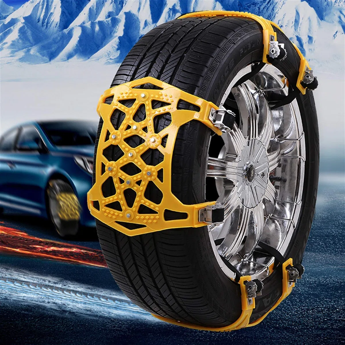 Cadena de Nieve para automóvil Cadena de Nieve Antideslizante Vehículos universales Rueda Antideslizante ensanchada y Gruesa Cadena de Nieve para camión de Invierno Cadena de neumá