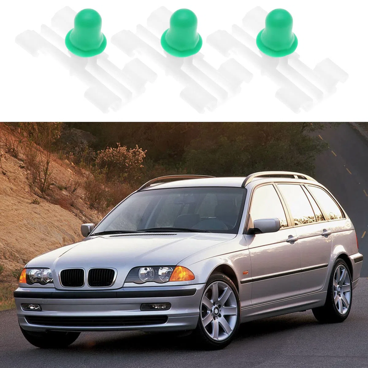 Create idea 30 Piezas Clips Y Ojales de Sujeción para Molduras Laterales Exteriores de Coche 51138231130 Compatible con Serie 3 E46 Clips de Retención de Molduras de Puertas Automotrices