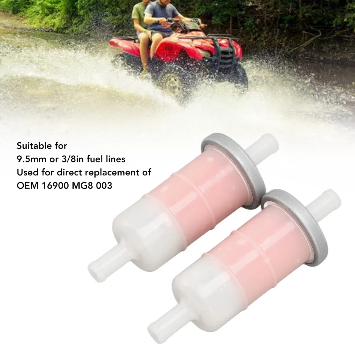 Filtro de combustible de 10 mm,2 Piezas Filtro de Combustible Universal 3/8" Filtro de Combustible de Gas para Motocicleta para CBR600 VT600 NT650 VFR700 ST1100