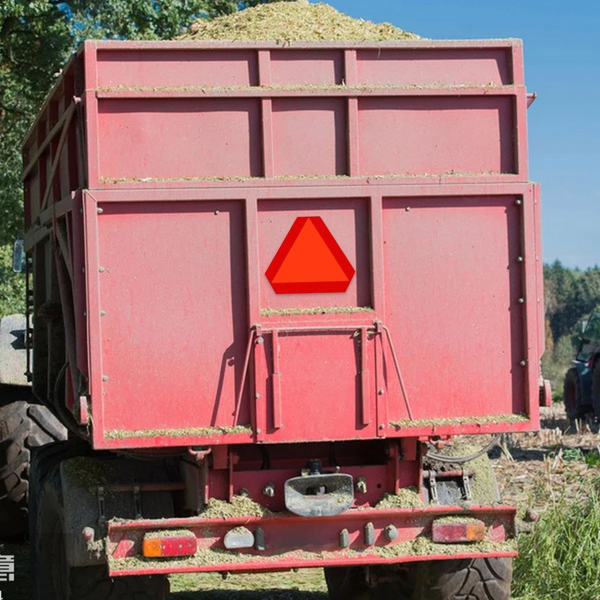 harayaa triangular reflectante de PVC para vehículos de movimiento, accesorios para tractores y maquinaria agrícola.