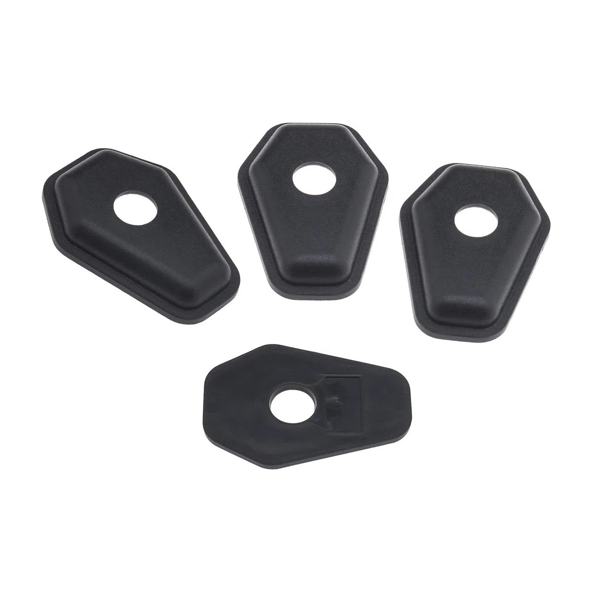 Juego de 4 placas adaptadoras para intermitentes de motocicleta, color negro para parte delantera y trasera, compatible con SXR600 750 1000 SV650 1000 DL650