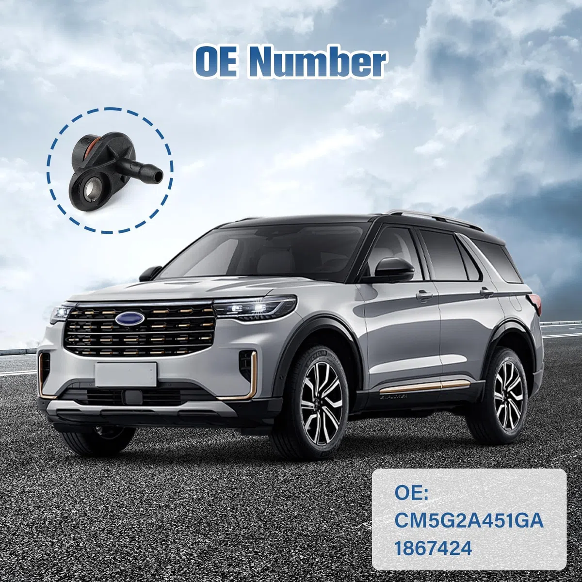 Aeipou Válvula de bomba de vacío de repuesto CM5G2A451GA 1867424 compatible con Ford Transit Focus CB8 Fiesta CCN 1.0 Ecoboost Courier B-Max CB2 Automotive Check Repair