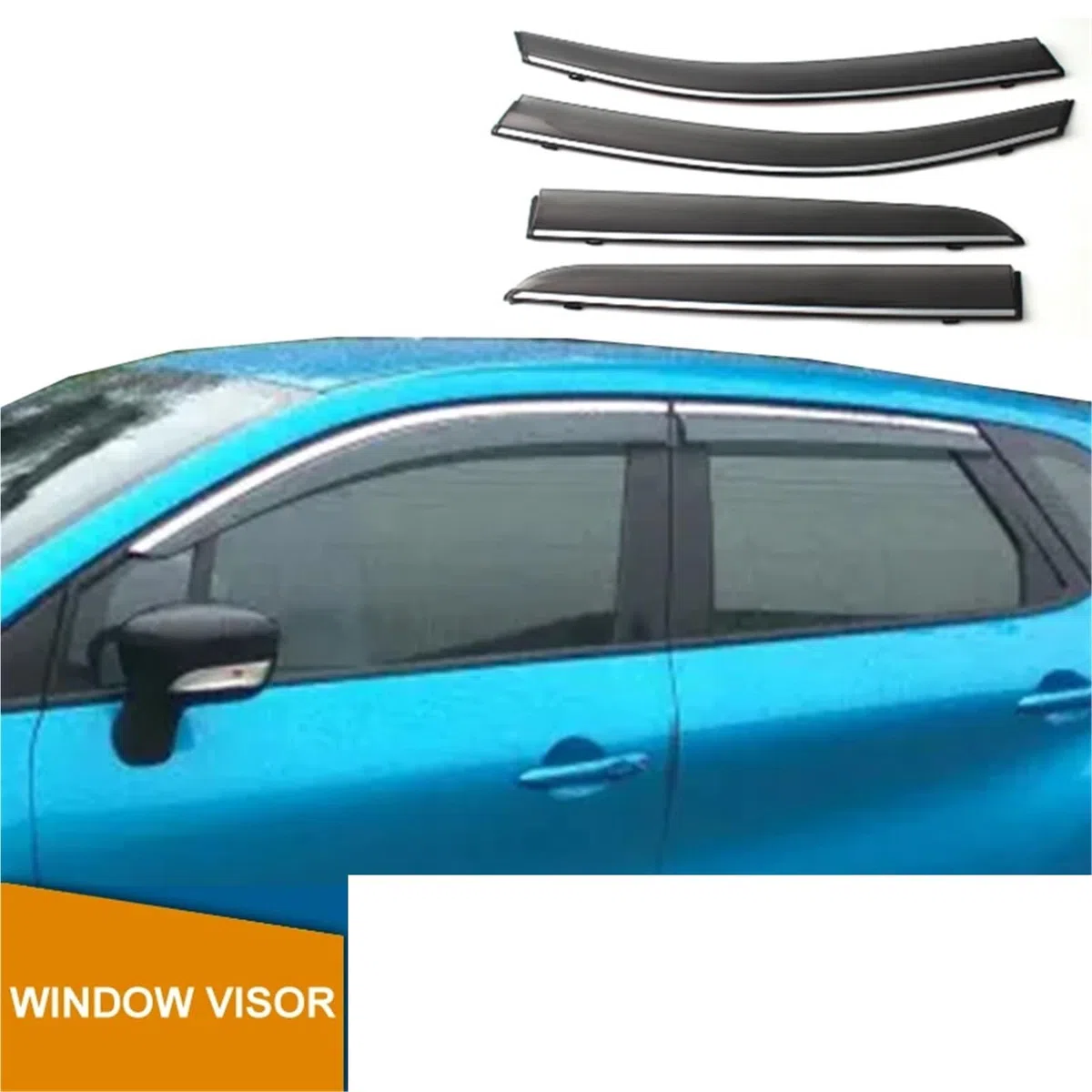 Deflector Viento ventanilla Visera De Ventana Lateral para Captur 2015 2016 2017 2018 2019 2020 2021 2022 2023, Deflector Coche, Protector Solar, Protectores contra La Intemperie