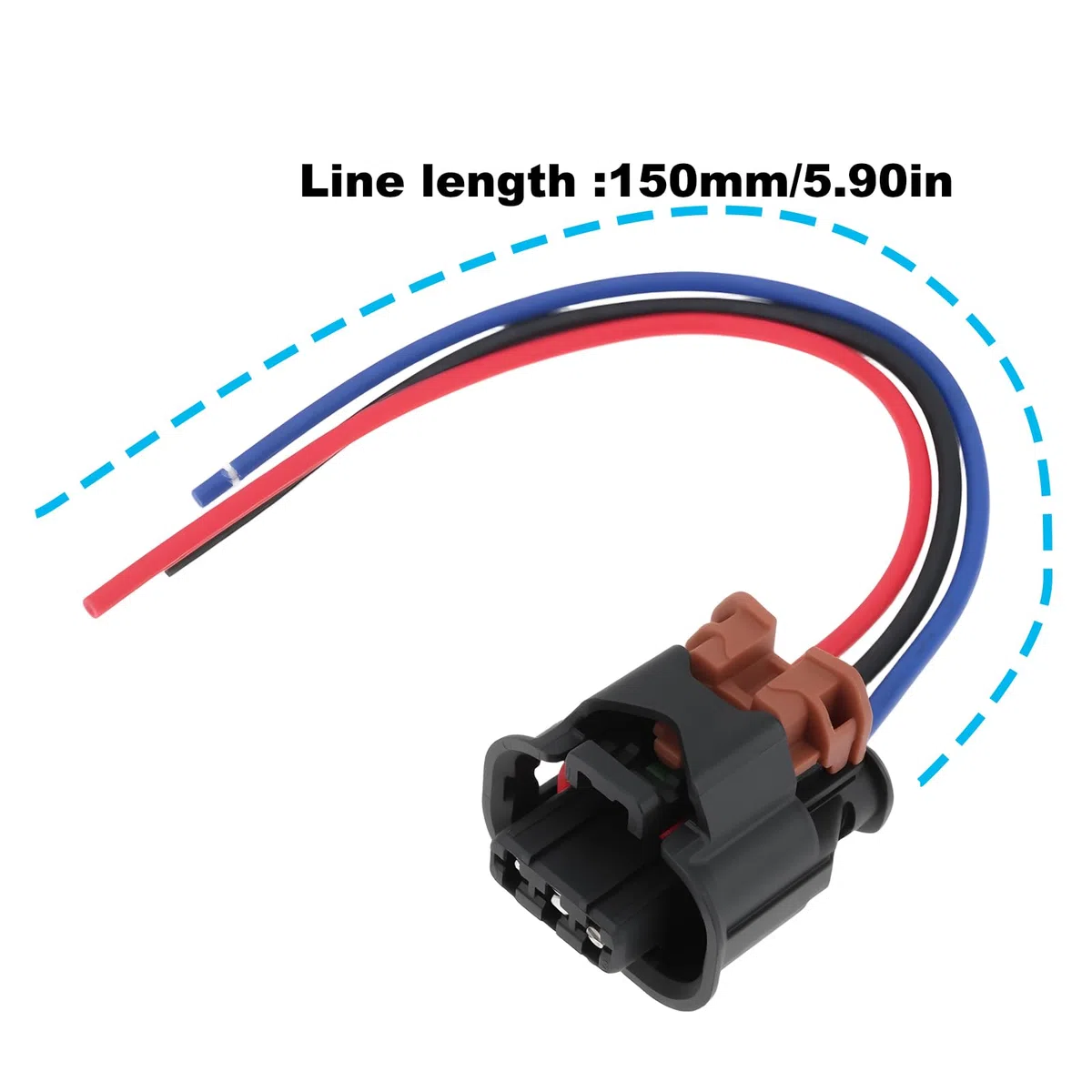 Conector de Cableado de Encendido de Bobina de 3 Pines 13801763 Compatible con Peugeot Compatible con Citroen 15cm