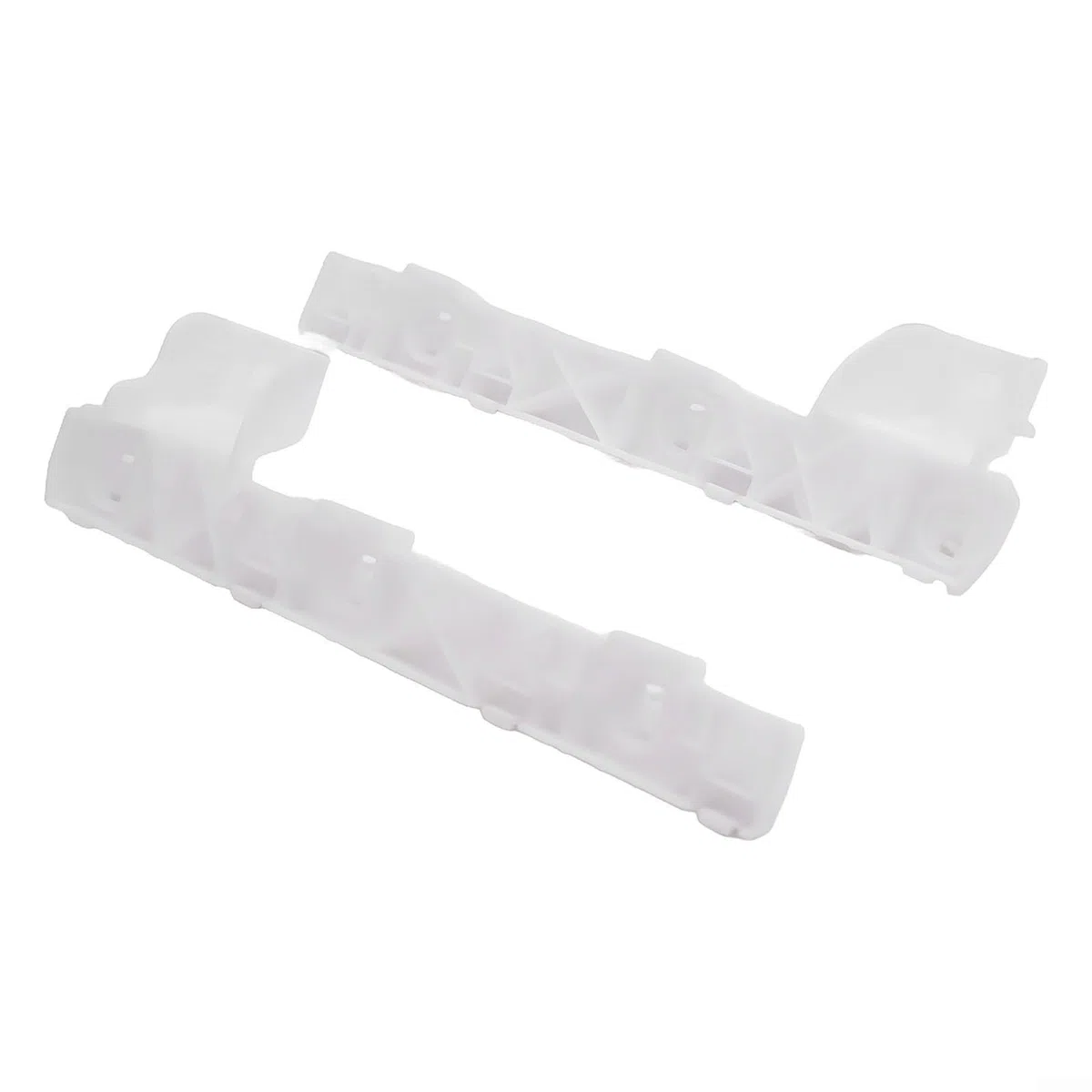Par de soportes de parachoques delantero Mitsubishi Lancer 2008-2017 compatible con 6400F549 6400F550 plástico izquierdo y derecho blanco