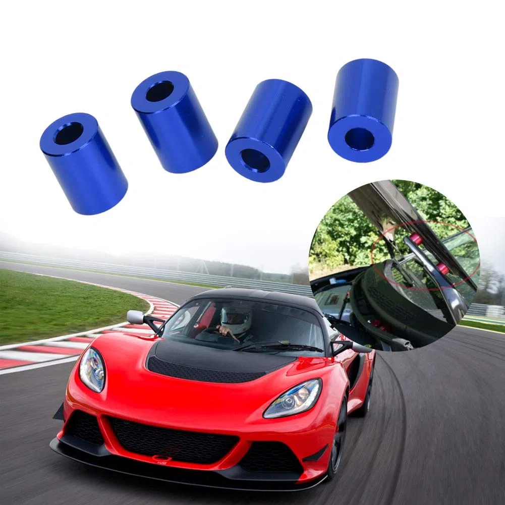 Reminnbor Separadores de Capota | Elevador Espaciador de ventilación del capó del Motor de aleación de Aluminio del Coche Apto para Motor de 6 mm(Azul)