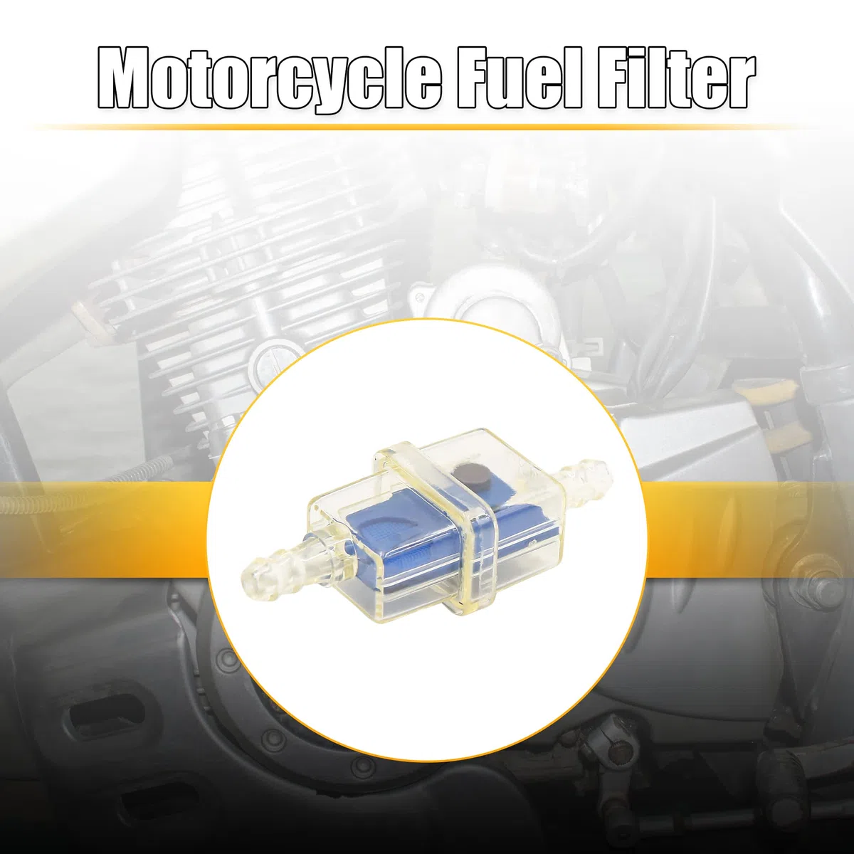 sourcing map 3Pcs Filtro de Combustible Plástico Azul Moto Gasolina Filtro con Imán 66x26x19mm