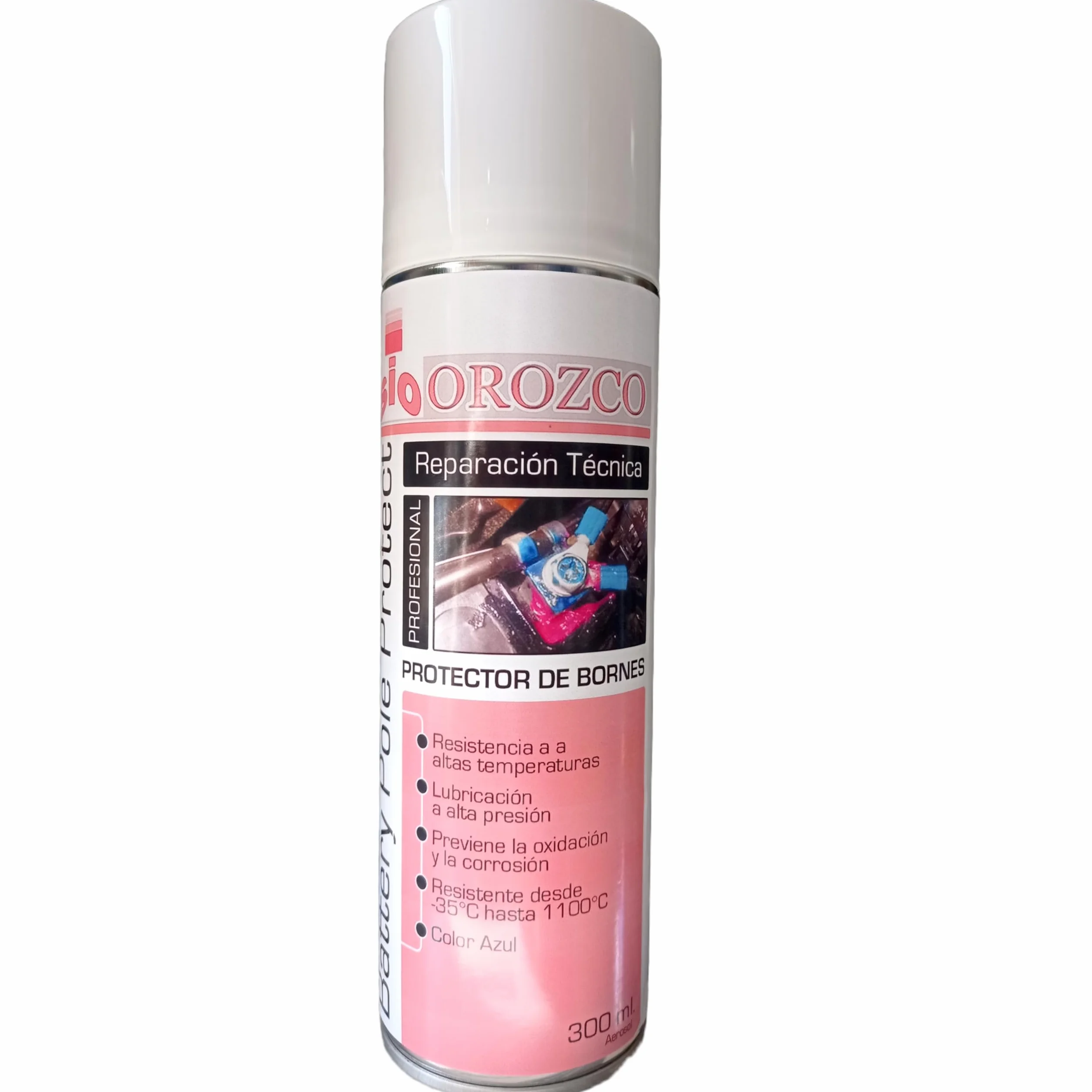 SIO Protector Bornes Batería en Spray 300ml – Grasa Protectora Anticorrosión para Terminales Batería Coche Moto – Protege Contra Sulfatación, Humedad y Óxido – Mantenimiento Sistema Eléctrico