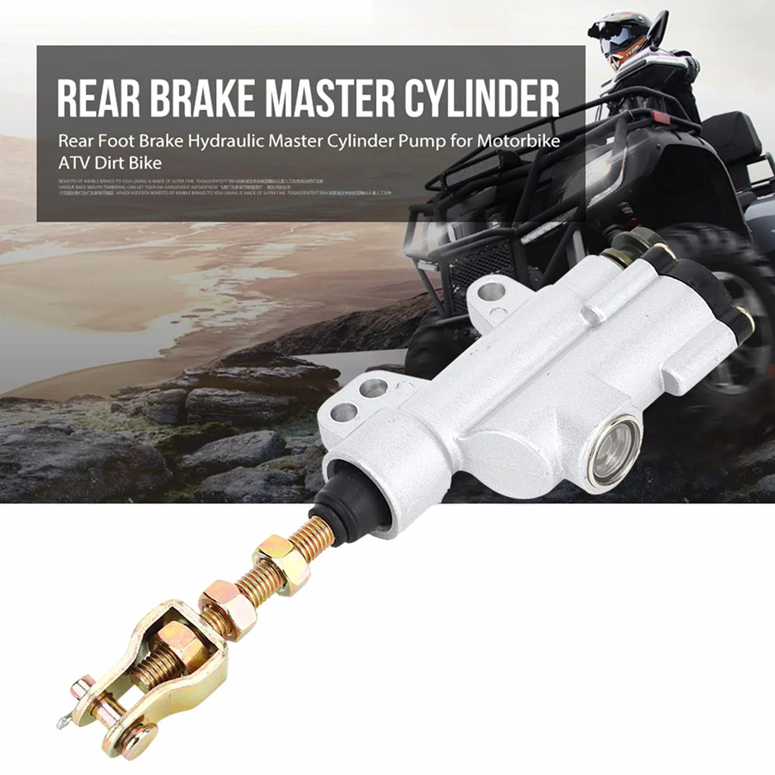 Bomba de Frenos Traseros Hidráulica para Motocicleta y Bike Cilindro Maestro con Diseño Plegable y Compatibilidad Universal