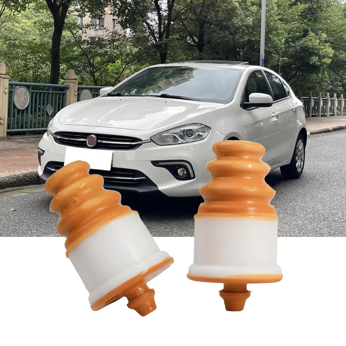 2 piezas de Tope de Suspensión Trasera de Goma para F-I-A-T 500 Abarth Panda Sedán 50703905 51741621 51811829 51818252, Tope elástico de Suspensión