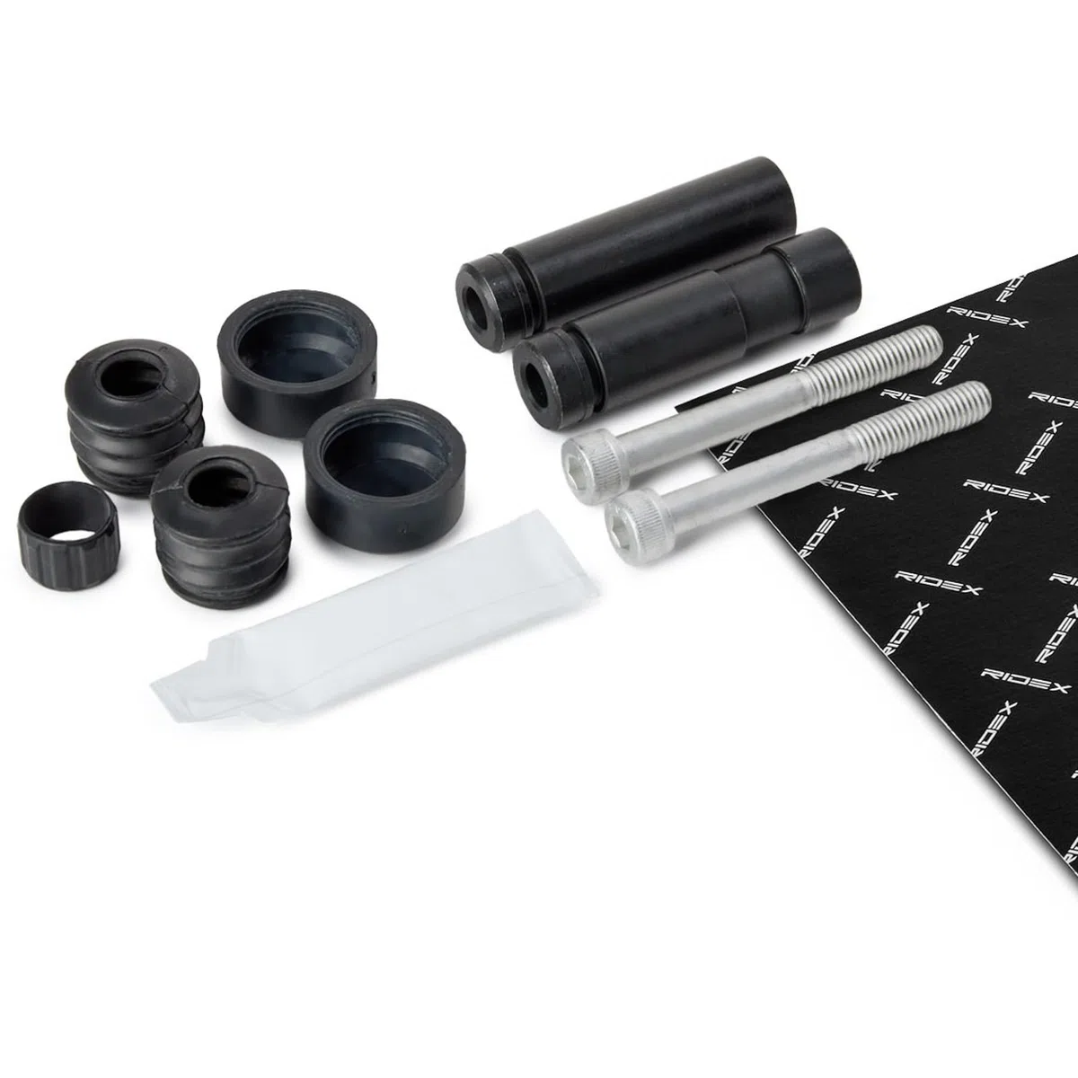 RIDEX 1165G0199 Juego de casquillos guía pinza de freno Trasero Delantero con pernos Compatible con MERCEDES-BENZ VITO Furgón W447